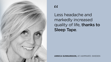 Less headache and markedly increased quality of life thanks to Sleep Tape