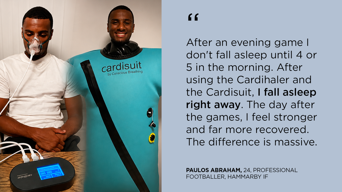 After using the Cardihaler and the Cardisuit, I fall asleep right away. The difference is massive.
