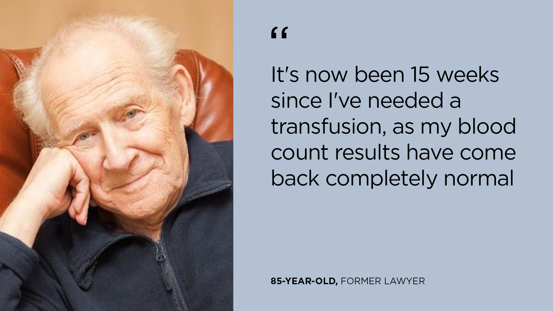 Eighty-five-year-old: I have regained my health and my appetite for life!